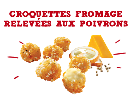 Croquettes fromage relevées aux poivrons