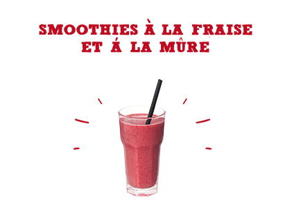 Smoothies à la fraise & à la mûre